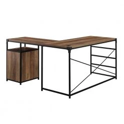 L-Shaped Rustic Oak and Metal Industrial 2-Drawer Computer Desk with File Storage by Welwick Designs 15 L-Shaped Rustic Oak and Metal Industrial 2-Drawer Computer Desk with File Storage by Welwick Designs -Deals Welwick Designs Store reclaimed barnwood welwick designs computer desks hd8984 77 1000