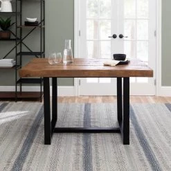 52 in. Reclaimed Barnwood Distressed Solid Wood Dining Table by Welwick Designs