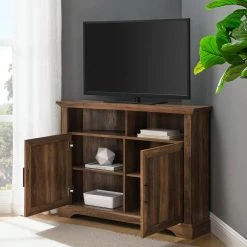44 in. Reclaimed Barnwood Composite Corner TV Stand Fits TVs Up to 48 in. with Storage Doors by Welwick Designs 13 44 in. Reclaimed Barnwood Composite Corner TV Stand Fits TVs Up to 48 in. with Storage Doors by Welwick Designs -Deals Welwick Designs Store reclaimed barnwood welwick designs tv stands hd8115 1d 1000