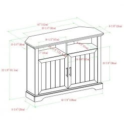 44 in. Reclaimed Barnwood Composite Corner TV Stand Fits TVs Up to 48 in. with Storage Doors by Welwick Designs 11 44 in. Reclaimed Barnwood Composite Corner TV Stand Fits TVs Up to 48 in. with Storage Doors by Welwick Designs -Deals Welwick Designs Store reclaimed barnwood welwick designs tv stands hd8115 40 1000