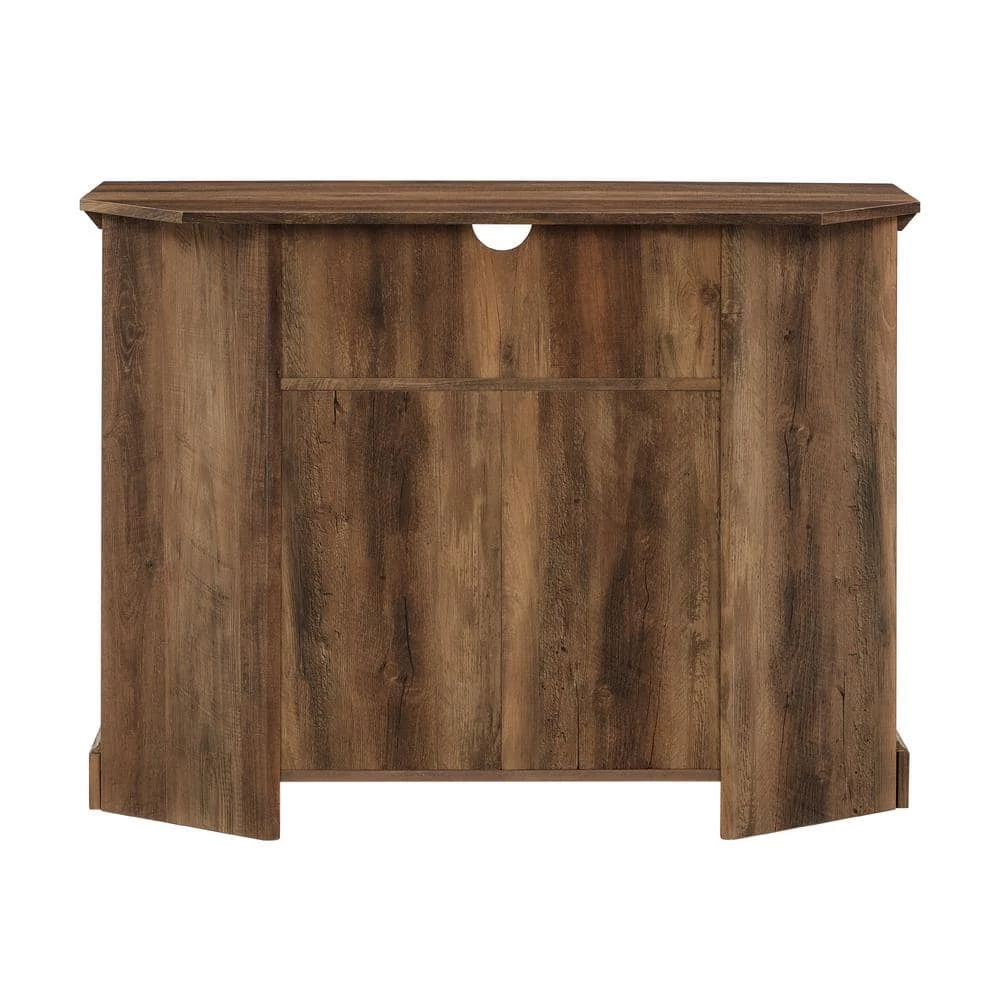 44 in. Reclaimed Barnwood Composite Corner TV Stand Fits TVs Up to 48 in. with Storage Doors by Welwick Designs 6 44 in. Reclaimed Barnwood Composite Corner TV Stand Fits TVs Up to 48 in. with Storage Doors by Welwick Designs - Image 6