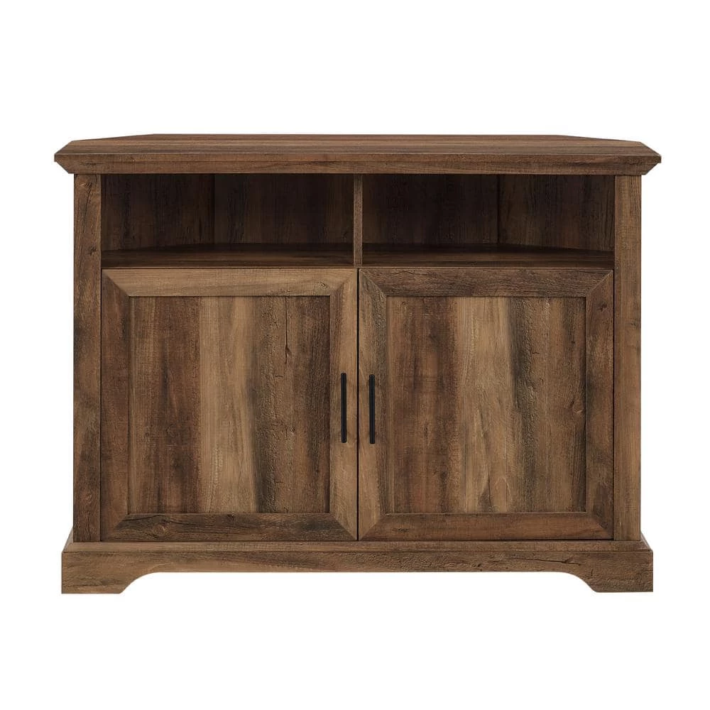 44 in. Reclaimed Barnwood Composite Corner TV Stand Fits TVs Up to 48 in. with Storage Doors by Welwick Designs 7 44 in. Reclaimed Barnwood Composite Corner TV Stand Fits TVs Up to 48 in. with Storage Doors by Welwick Designs - Image 7