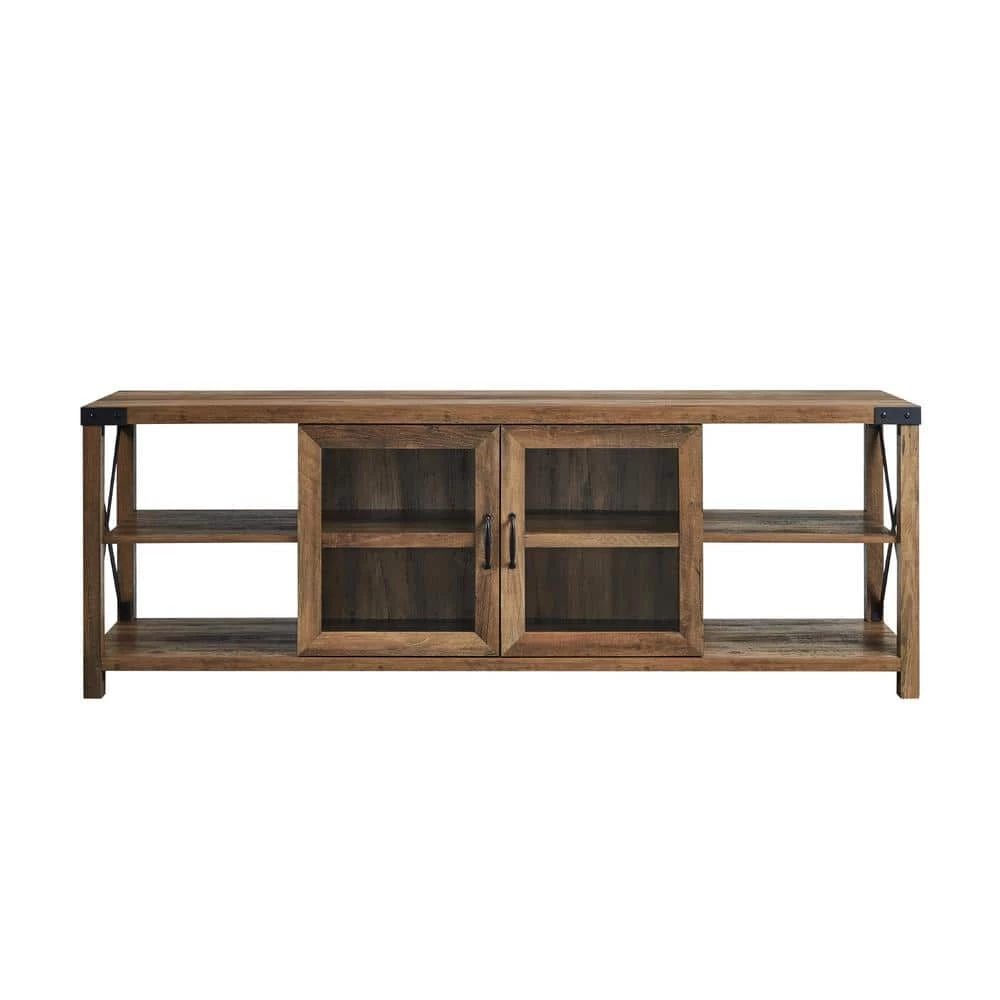 70 in. Reclaimed Barnwood Composite TV Stand Fits TVs Up to 78 in. with Storage Doors by Welwick Designs 7 70 in. Reclaimed Barnwood Composite TV Stand Fits TVs Up to 78 in. with Storage Doors by Welwick Designs - Image 7