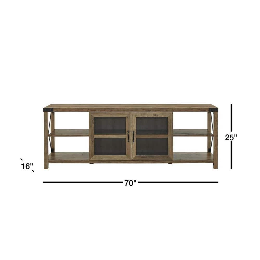 70 in. Reclaimed Barnwood Composite TV Stand Fits TVs Up to 78 in. with Storage Doors by Welwick Designs 8 70 in. Reclaimed Barnwood Composite TV Stand Fits TVs Up to 78 in. with Storage Doors by Welwick Designs - Image 8