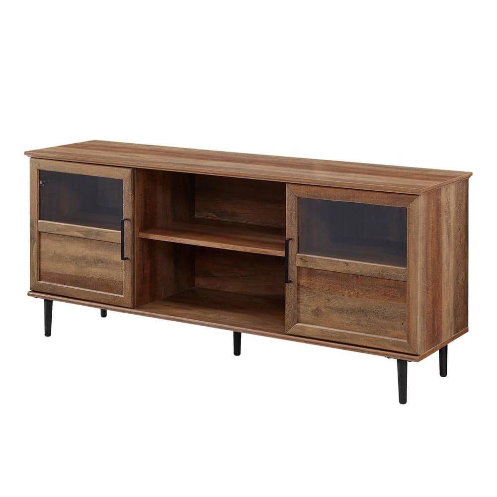 58 in. Reclaimed Barnwood Composite TV Stand Fits TVs Up to 64 in. with Storage Doors by Welwick Designs 10 58 in. Reclaimed Barnwood Composite TV Stand Fits TVs Up to 64 in. with Storage Doors by Welwick Designs - Image 10