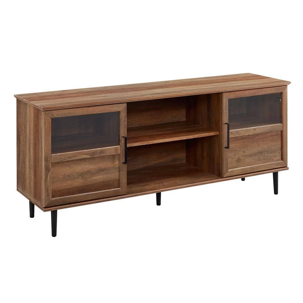 58 in. Reclaimed Barnwood Composite TV Stand Fits TVs Up to 64 in. with Storage Doors by Welwick Designs 8 58 in. Reclaimed Barnwood Composite TV Stand Fits TVs Up to 64 in. with Storage Doors by Welwick Designs - Image 8