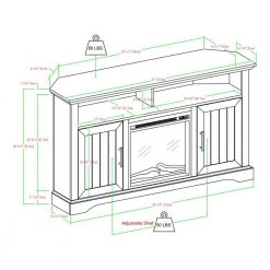 54 in. Reclaimed Barnwood Transitional Grooved Door Fireplace TV Stand Fits TVs up to 60 in. by Welwick Designs -Deals Welwick Designs Store reclaimed barnwood welwick designs tv stands hd9077 40 1000