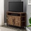 48 in. Reclaimed Barnwood Modern Farmhouse 2-Door Corner TV Stand Fits TVs up to 55 in. by Welwick Designs