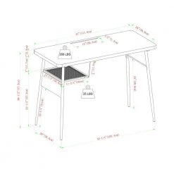 44 in. Rectangular Reclaimed Barnwood and Metal Writing Desk with Mesh Cubby by Welwick Designs -Deals Welwick Designs Store reclaimed barnwood welwick designs writing desks hd8833 40 1000
