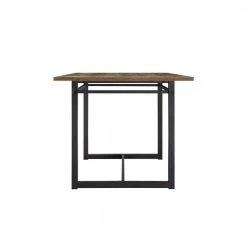 60 in. Rectangle Rustic Oak Wood-Top Modern Dining Table with Metal Legs (Seats 6) by Welwick Designs -Deals Welwick Designs Store rustic oak black welwick designs kitchen dining tables hd9397 40 1000