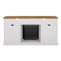 60 in. Reclaimed Barnwood and Brushed White Wood X Door TV Stand Fits TVs up to 65 in. with Electric Fireplace by Welwick Designs -Deals Welwick Designs Store rustic oak brushed white welwick designs tv stands hd8758 66 1000