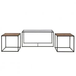 3-Piece Reclaimed Barnwood Wood and Glass Industrial Nesting Table Set by Welwick Designs 15 3-Piece Reclaimed Barnwood Wood and Glass Industrial Nesting Table Set by Welwick Designs -Deals Welwick Designs Store rustic oak welwick designs nesting tables hd8785 4f 1000