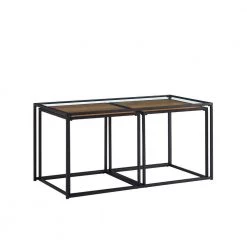 3-Piece Reclaimed Barnwood Wood and Glass Industrial Nesting Table Set by Welwick Designs 12 3-Piece Reclaimed Barnwood Wood and Glass Industrial Nesting Table Set by Welwick Designs -Deals Welwick Designs Store rustic oak welwick designs nesting tables hd8785 a0 1000