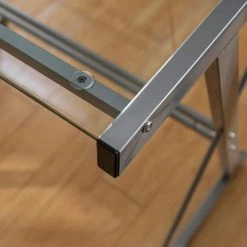 102 in. Metal Glass Top U-Shaped Silver Computer Desks with Keyboard Tray by Welwick Designs 11 102 in. Metal Glass Top U-Shaped Silver Computer Desks with Keyboard Tray by Welwick Designs -Deals Welwick Designs Store silver grey welwick designs computer desks hd8554 1d 1000