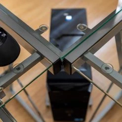 102 in. Metal Glass Top U-Shaped Silver Computer Desks with Keyboard Tray by Welwick Designs 12 102 in. Metal Glass Top U-Shaped Silver Computer Desks with Keyboard Tray by Welwick Designs -Deals Welwick Designs Store silver grey welwick designs computer desks hd8554 66 1000