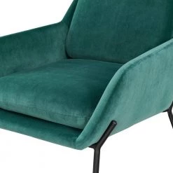 Teal/Black Velvet Modern Glam Accent Chair by Welwick Designs -Deals Welwick Designs Store teal black welwick designs accent chairs hd9459 4f 1000
