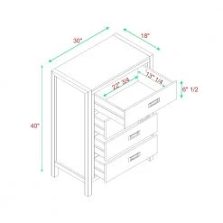 40" Classic Solid Wood 4-Drawer Chest - Walnut by Welwick Designs -Deals Welwick Designs Store walnut welwick designs chest of drawers hd8417 31 1000