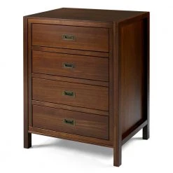 40" Classic Solid Wood 4-Drawer Chest - Walnut by Welwick Designs -Deals Welwick Designs Store walnut welwick designs chest of drawers hd8417 77 1000