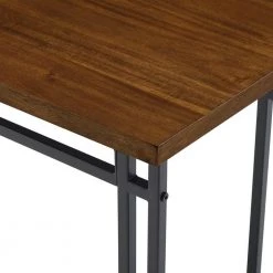 44 in. Walnut Wood Veneer and Metal Leg Modern Dining Bench (18.25 in. H x 44 in. W x 15 in. D) by Welwick Designs -Deals Welwick Designs Store walnut welwick designs dining benches hd9152 a0 1000