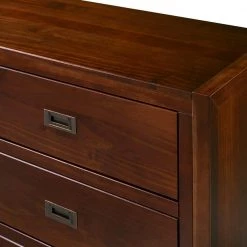 57" Classic Solid Wood 6-Drawer Dresser - Walnut by Welwick Designs -Deals Welwick Designs Store walnut welwick designs dressers hd8420 1d 1000