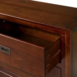 57" Classic Solid Wood 6-Drawer Dresser - Walnut by Welwick Designs -Deals Welwick Designs Store walnut welwick designs dressers hd8420 66 1000