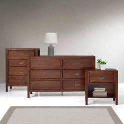 1-Drawer Classic Solid Wood Nightstand - Walnut by Welwick Designs -Deals Welwick Designs Store walnut welwick designs nightstands hd8423 40 1000