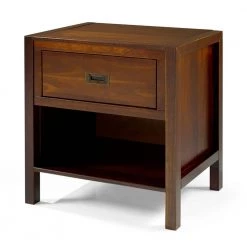 1-Drawer Classic Solid Wood Nightstand - Walnut by Welwick Designs -Deals Welwick Designs Store walnut welwick designs nightstands hd8423 4f 1000