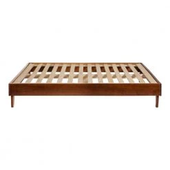 Solid Wood Walnut Queen Platform Bed by Welwick Designs -Deals Welwick Designs Store walnut welwick designs panel beds hd8026 1f 1000