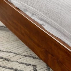 Solid Wood Walnut Queen Platform Bed by Welwick Designs -Deals Welwick Designs Store walnut welwick designs panel beds hd8026 66 1000