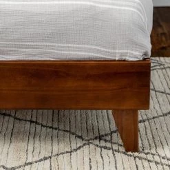 Solid Wood Walnut Queen Platform Bed by Welwick Designs -Deals Welwick Designs Store walnut welwick designs panel beds hd8026 77 1000