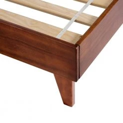 Solid Wood Walnut Queen Platform Bed by Welwick Designs -Deals Welwick Designs Store walnut welwick designs panel beds hd8026 c3 1000