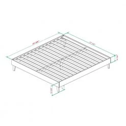 Solid Wood Walnut King Platform Bed by Welwick Designs -Deals Welwick Designs Store walnut welwick designs platform beds hd8024 40 1000