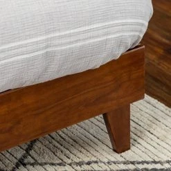 Solid Wood Walnut King Platform Bed by Welwick Designs -Deals Welwick Designs Store walnut welwick designs platform beds hd8024 66 1000