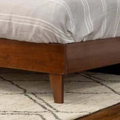 Solid Wood Walnut King Platform Bed by Welwick Designs -Deals Welwick Designs Store walnut welwick designs platform beds hd8024 77 1000