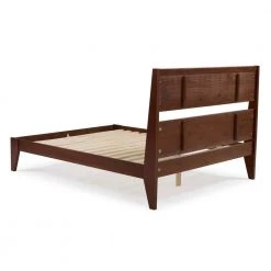 Walnut Queen Solid Wood Modern Platform Bed by Welwick Designs -Deals Welwick Designs Store walnut welwick designs platform beds hd8672 44 1000