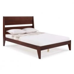 Walnut Queen Solid Wood Modern Platform Bed by Welwick Designs -Deals Welwick Designs Store walnut welwick designs platform beds hd8672 a0 1000