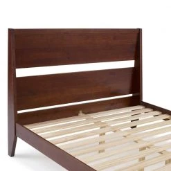 Walnut Queen Solid Wood Modern Platform Bed by Welwick Designs -Deals Welwick Designs Store walnut welwick designs platform beds hd8672 c3 1000