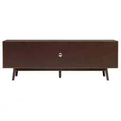 70 in. Walnut Solid Wood Mid Century Modern TV Stand with 2-Doors (Max tv size 80 in.) by Welwick Designs -Deals Welwick Designs Store walnut welwick designs tv stands hd8871 c3 1000