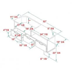 52 in. Walnut Solid Wood Mid Century Modern Corner TV Stand with 3 Drawers Fits TVs up to 58 in. by Welwick Designs 11 52 in. Walnut Solid Wood Mid Century Modern Corner TV Stand with 3 Drawers Fits TVs up to 58 in. by Welwick Designs -Deals Welwick Designs Store walnut welwick designs tv stands hd9118 40 1000