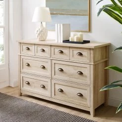 52 in W. 6 Drawer White Oak Dresser with Faux Double Drawers by Welwick Designs 17 52 in W. 6 Drawer White Oak Dresser with Faux Double Drawers by Welwick Designs -Deals Welwick Designs Store white oak welwick designs dressers hd9155 31 1000