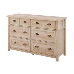 52 in W. 6 Drawer White Oak Dresser with Faux Double Drawers by Welwick Designs 12 52 in W. 6 Drawer White Oak Dresser with Faux Double Drawers by Welwick Designs -Deals Welwick Designs Store white oak welwick designs dressers hd9155 a0 1000