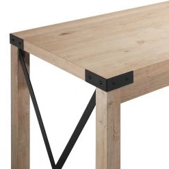 55 in. Farmhouse Rectangle White Oak Wood Counter Height Table with Metal Accents (Seats 1) by Welwick Designs -Deals Welwick Designs Store white oak welwick designs kitchen dining tables hd9292 a0 1000