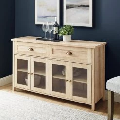 White Oak and Glass Transitional Farmhouse 4 Door Sideboard with 2-Drawers by Welwick Designs 17 White Oak and Glass Transitional Farmhouse 4 Door Sideboard with 2-Drawers by Welwick Designs -Deals Welwick Designs Store white oak welwick designs sideboards buffet tables hd8978 31 1000