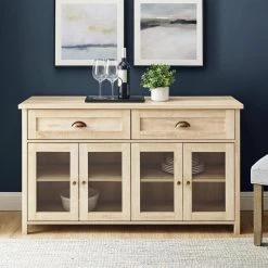 White Oak and Glass Transitional Farmhouse 4 Door Sideboard with 2-Drawers by Welwick Designs 13 White Oak and Glass Transitional Farmhouse 4 Door Sideboard with 2-Drawers by Welwick Designs -Deals Welwick Designs Store white oak welwick designs sideboards buffet tables hd8978 c3 1000