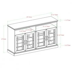 58 in. White Oak Composite Classic Glass Door TV Stand (Max tv size 65 in.) by Welwick Designs 10 58 in. White Oak Composite Classic Glass Door TV Stand (Max tv size 65 in.) by Welwick Designs -Deals Welwick Designs Store white oak welwick designs tv stands hd8583 40 1000