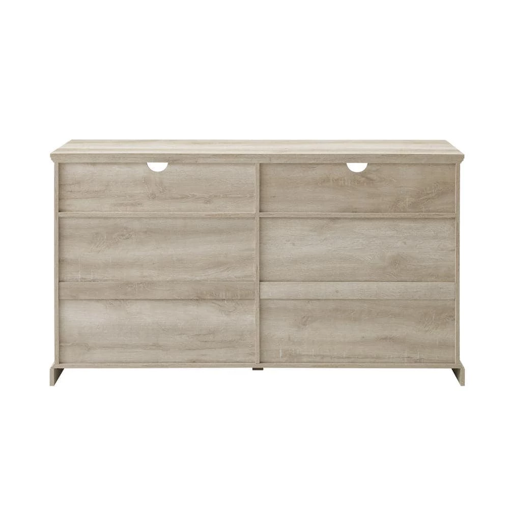 58 in. White Oak Composite Classic Glass Door TV Stand (Max tv size 65 in.) by Welwick Designs 6 58 in. White Oak Composite Classic Glass Door TV Stand (Max tv size 65 in.) by Welwick Designs - Image 6