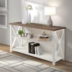 30 in. White/Reclaimed Barn Wood 2-shelf Accent Bookcase by Welwick Designs -Deals Welwick Designs Store white reclaimed barnwood welwick designs bookcases bookshelves hd8294 31 1000