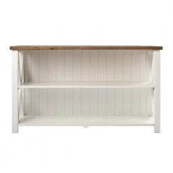 30 in. White/Reclaimed Barn Wood 2-shelf Accent Bookcase by Welwick Designs