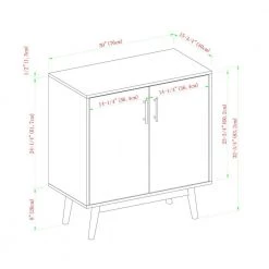 30 in. White Mid Century Modern Accent Cabinet by Welwick Designs -Deals Welwick Designs Store white welwick designs accent cabinets hd8495 40 1000