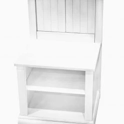 White Solid Wood Rustic Farmhouse Hall Tree with Adjustable Shelf by Welwick Designs -Deals Welwick Designs Store white welwick designs hall trees hd9202 1d 1000